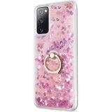 Microsonic Samsung Galaxy S20 FE Glitter Liquid Holder Pembe Cep Telefonu Kılıf