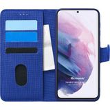 Microsonic Samsung Galaxy S21 Fabric Book Wallet Lacivert Cep Telefonu Kılıfı