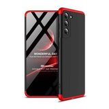 Microsonic Samsung Galaxy S21 FE Double Dip 360 Protective Siyah Kırmızı Kılıf