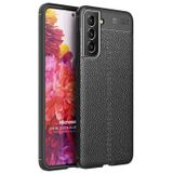 Microsonic Samsung Galaxy S22 Plus Deri Dokulu Silikon Siyah Kılıf