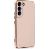 Microsonic Samsung Galaxy S22 Plus Olive Plated Pembe Kılıf