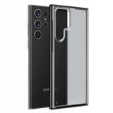 Microsonic Samsung Galaxy S22 Ultra Frosted Frame Siyah Cep Telefonu Kılıfı