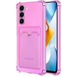 Microsonic Samsung Galaxy S23 Card Slot Shock Pembe Cep Telefonu Kılıfı