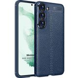 Microsonic Samsung Galaxy S23 Deri Dokulu Silikon Lacivert Kılıf
