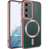 Microsonic Samsung Galaxy S23 Magsafe Luxury Electroplate Rose Gold Cep Telefonu Kılıfı