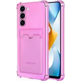 Microsonic Samsung Galaxy S23 Plus Card Slot Shock Pembe Cep Telefonu Kılıfı