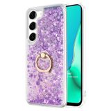 Microsonic Samsung Galaxy S23 Plus için Kılıf Glitter Liquid Holder [Galaxy S23 Plus ile Uyumlu Kılıf - Mor]