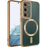 Microsonic Samsung Galaxy S23 Plus Magsafe Luxury Electroplate Gold Cep Telefonu Kılıfı
