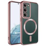 Microsonic Samsung Galaxy S23 Plus Magsafe Luxury Electroplate Rose Gold Cep Telefonu Kılıfı