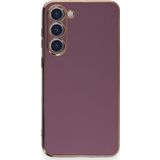Microsonic Samsung Galaxy S23 Plus Olive Plated Lila Cep Telefonu Kılıfı