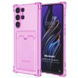 Microsonic Samsung Galaxy S23 Ultra Card Slot Shock Pembe Cep Telefonu Kılıfı