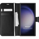 Microsonic Samsung Galaxy S23 Ultra Delux Leather Wallet Siyah Kılıf