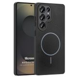 Microsonic Samsung Galaxy S23 Ultra Kılıf MagLeather Pro Siyah [Galaxy S23 Ultra ile Uyumlu Kılıf - Siyah]