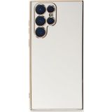 Microsonic Samsung Galaxy S23 Ultra Olive Plated Beyaz Cep Telefonu Kılıfı