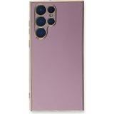 Microsonic Samsung Galaxy S23 Ultra Olive Plated Lila Cep Telefonu Kılıfı