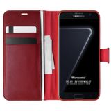 Microsonic Samsung Galaxy S7 Edge Delux Leather Wallet Kırmızı Cep Telefonu Kılıfı