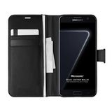 Microsonic Samsung Galaxy S7 Edge Delux Leather Wallet Siyah Cep Telefonu Kılıfı