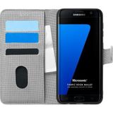 Microsonic Samsung Galaxy S7 Edge Fabric Book Wallet Gri Cep Telefonu Kılıfı