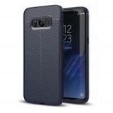 Microsonic Samsung Galaxy S8 Plus Deri Dokulu Silikon Lacivert Cep Telefonu Kılıfı