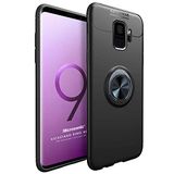 Microsonic Samsung Galaxy S9 için Kılıf Kickstand Ring Holder Siyah [Galaxy S9 ile Uyumlu Kılıf - Siyah]