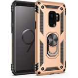 Microsonic Samsung Galaxy S9 için Kılıf Military Ring Holder Gold [Galaxy S9 ile Uyumlu Kılıf - Gold]