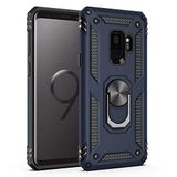 Microsonic Samsung Galaxy S9 için Kılıf Military Ring Holder Lacivert [Galaxy S9 ile Uyumlu Kılıf - Lacivert]