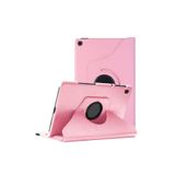 Microsonic Samsung Galaxy Tab A 10.1 İnç T510 360 Rotating Stand Deri Açık Pembe Kılıf