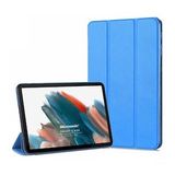 Microsonic Samsung Galaxy Tab A8 X200 Kılıf Slim Translucent Back Smart Cover Mavi