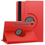 Microsonic Samsung Galaxy Tab S6 10.6" T860 Kılıf 360 Rotating Stand Deri Kırmızı