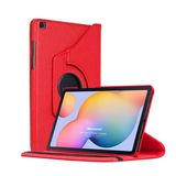 Microsonic Samsung Galaxy Tab S6 Lite 10.4" P610 Kılıf 360 Rotating Stand Deri Kırmızı