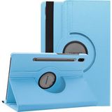 Microsonic Samsung Galaxy Tab S7 Plus T970 Kılıf 360 Rotating Stand Deri Mavi