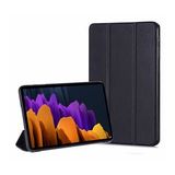 Microsonic Samsung Galaxy Tab S7 Plus T970 Kılıf Slim Translucent Back Smart Cover Siyah