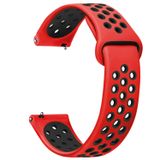 Microsonic Samsung Galaxy Watch 3 41mm için Kordon Rainbow Sport Band Kırmızı Siyah [Galaxy Watch 3 41mm ile Uyumlu Kordon - Kırmızı - Siyah]