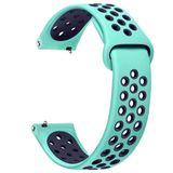 Microsonic Samsung Galaxy Watch 3 45 mm Rainbow Gently Band Yeşil Lacivert Kordon