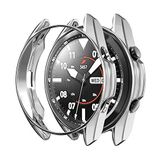 Microsonic Samsung Galaxy Watch 3 45mm için Kılıf 360 Full Round Soft Silicone Gümüş [Galaxy Watch 3 45mm ile Uyumlu Kılıf - Gümüş]