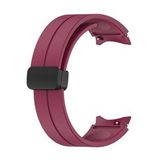 Microsonic Samsung Galaxy Watch 4 40 mm için Ribbon Line Bordo Kordon