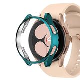 Microsonic Samsung Galaxy Watch 4 40mm için Kılıf 360 Full Round Soft Silicone Koyu Yeşil [Galaxy Watch 4 40mm ile Uyumlu Kılıf - Koyu Yeşil]