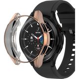 Microsonic Samsung Galaxy Watch 4 Classic 42MM Kılıf 360 Full Round Soft Silicone Rose Gold