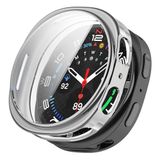Microsonic Samsung Galaxy Watch 8 40mm için Kılıf Ekranı Tam Kaplayan 360 Full Round Soft Silicone Gümüş [Galaxy Watch 8 40mm ile Uyumlu Kılıf - Gümüş]