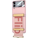Microsonic Samsung Galaxy Z Flip 3 Flio Strap Pembe Cep Telefonu Kılıfı
