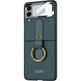 Microsonic Samsung Galaxy Z Flip 3 Ring Fall Platinum Koyu Yeşil Cep Telefonu Kılıfı