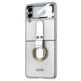 Microsonic Samsung Galaxy Z Flip 3 Ring Fall Platinum Lila Cep Telefonu Kılıfı