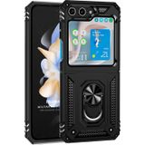 Microsonic Samsung Galaxy Z Flip 5 Military Ring Holder Siyah Kılıf