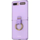 Microsonic Samsung Galaxy Z Flip Ring Fall Platinum Lila Cep Telefonu Kılıfı
