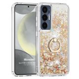 Microsonic TECNO Pova 3 için Kılıf Glitter Liquid Holder Gold [Pova 3 ile Uyumlu Kılıf - Gold]