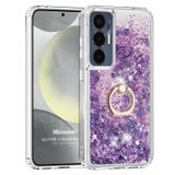 Microsonic TECNO Pova 3 için Kılıf Glitter Liquid Holder Mor [Pova 3 ile Uyumlu Kılıf - Mor]