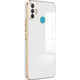 Microsonic Tecno Spark 7 Olive Plated Beyaz Kılıf