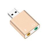 Microsonic USB Sound Card, USB to 3.5mm Kulaklık ve Mikrofon Çevirici Adaptör Gold
