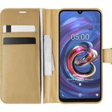 Microsonic Vestel Venüs E5 Delux Leather Wallet Gold Cep Telefonu Kılıfı