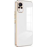 Microsonic Vivo V21 Olive Plated Beyaz Kılıf